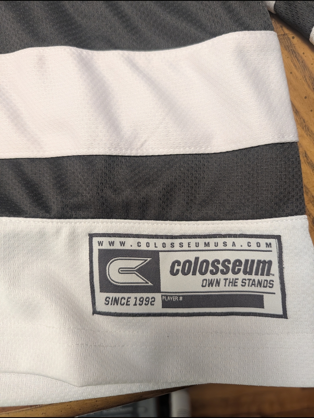 Colosseum White Arizona State Sun Devils Trident Hockey Jersey with Gold Accent - Picture 5 of 6